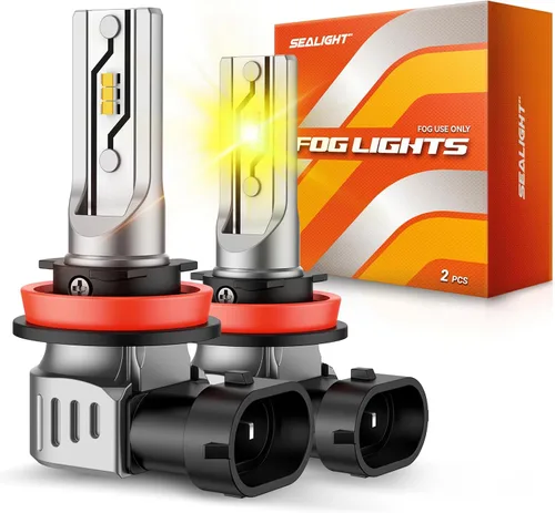 Miniatura 13 de SEALIGHT Compatible con Ford F250 F350 F450 F550 XL XLT Super Duty 2023-2025 Kit de bombillas antiniebla de haz alto/bajo, 92000 lúmenes, 800%