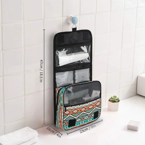 Miniatura 3 de Neceser colgante con calavera, piña, arco iris, baloncesto, portátil, para viajes, cosméticos, maquillaje, baño, ducha, afeitado, bolsa organizadora