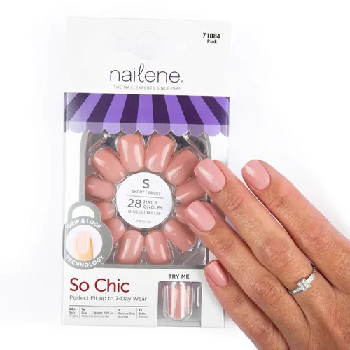 Miniatura 3 de Uñas postizas So Natural de la marca Nailene, Corto - Rosa