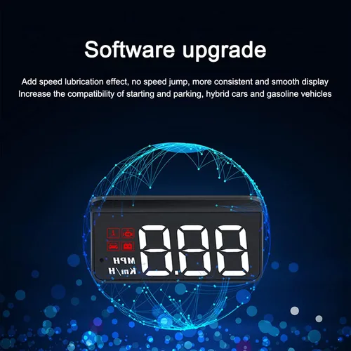 Miniatura 9 de Head Up Display, HUD GPS universal para coche, interfaz USB del velocímetro, velocidad, dirección de conducción, sobrevelocidad, código de falla
