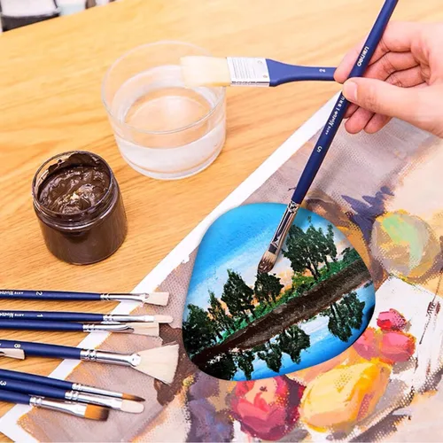 Miniatura 4 de Rocas de río para pintar 12 piezas, rocas grandes de 3.5 a 5 pulgadas, piedras lisas planas para pintar, rocas de manualidades para pintar