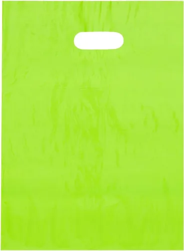 Miniatura 9 de Bolsas de compras de plástico con asas troqueladas de 9x12, negras, 100/cs – Bolsas marca directa