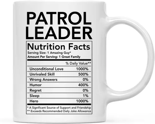 Miniatura 13 de Andaz Press Divertida taza de té de café de cerámica de 11 onzas, regalo de agradecimiento, datos nutricionales del ejército, paquete de 1, ideas