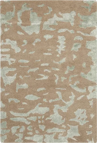 Miniatura 19 de SAFAVIEH Soho Collection SOH525B - Alfombra cuadrada de lana de primera calidad, hecha a mano, color gris topo y azul claro, 6 pies Gris pardo/azul