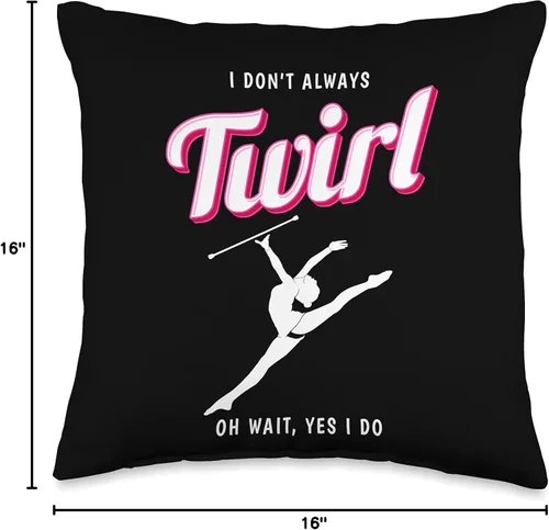 Miniatura 4 de Baton Twirling Gear For Majorettes Always Majorette Twirling Baton Twirler - Cojín (16.0 x 16.0 in), multicolor