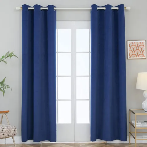 Miniatura 11 de FY FIBER HOUSE Cortinas cortas opacas completas, modernas con aislamiento térmico, cortinas pequeñas para ventana de dormitorio o sala de estar