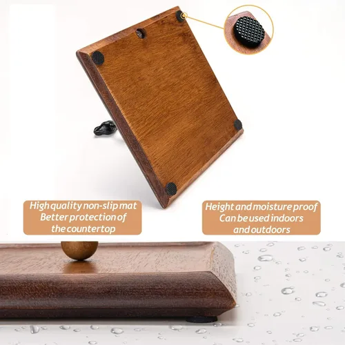 Miniatura 5 de Servilletero de madera para mesa, servilleteros para servilletas de papel, servilletero plano de madera con mango en forma de pájaro, decoración
