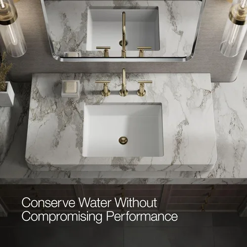 Miniatura 12 de KOHLER K-14408-4-AF Purist - Grifo para lavabo de baño, 3 agujeros, manijas de palanca alta generalizadas y boquilla de cuello de cisne alto, 1.2