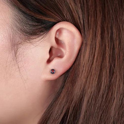 Miniatura 6 de Limerencia Aretes hipoalergénicos de titanio puro Aretes de ópalo Minimalistas, grado de implante Adecuado para orejas sensibles joyas delicadas
