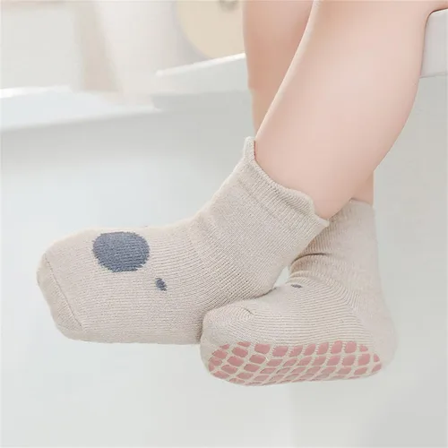 Miniatura 4 de Calcetines antideslizantes con empuñaduras para bebés, niñas y niños, calcetines de dibujos animados antideslizantes para bebés, 10 pares