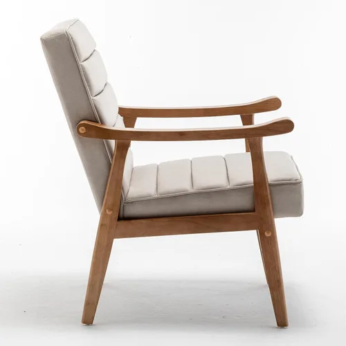 Miniatura 3 de Container Furniture Direct Silla decorativa moderna de mediados de siglo con diseño de sillón de marco abierto, amortiguación de espuma de felpa