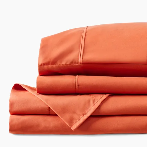 Miniatura 2 de PeachSkinSheets Juego de sábanas Pumpkin Spice - Nivel de suavidad de 1500tc - Sábanas refrescantes extra suaves para personas que duermen con calor
