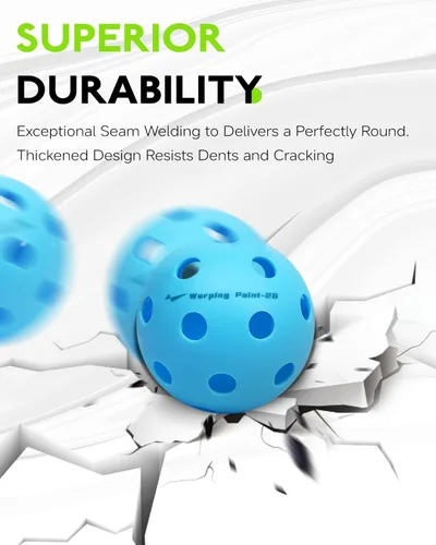 Miniatura 4 de Pelotas de Pickleball Warping Point 26 Agujeros, 40 Agujeros Paquete de 4, Paquete de 12 Cumplen con las Especificaciones USAPA Bola
