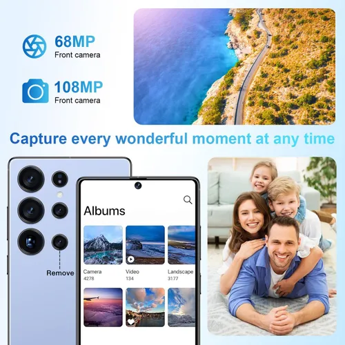 Miniatura 3 de Fadnou Teléfono celular I25 Ultra desbloqueado, bolígrafo integrado, batería para teléfono inteligente de 7000 mAh, pantalla HD de 6.99 pulgadas