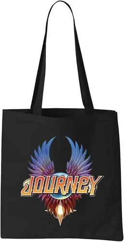 Journey Totalizador con logotipo de ala, talla única, Negro -, Journey Bolso tote con logotipo de ala