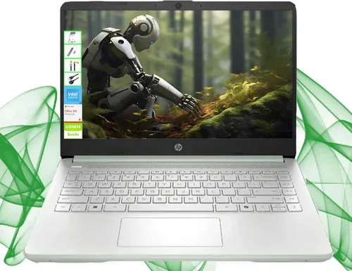 Miniatura 9 de HP Laptop HD de 14 pulgadas, CPU Intel de doble núcleo, 8 GB de RAM, 64 GB eMMC, ligera y batería de 12 horas, diseño elegante con múltiples Oro