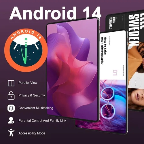 Miniatura 2 de Azeyou Tableta Android de 12 pulgadas Octa-Core T616 Tabletas de pantalla grande, tableta Android con pantalla 2K, 20 (8+12) GB RAM 256GB ROM 1TB