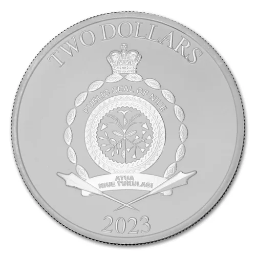 Miniatura 4 de Moneda Niue Silver Star Wars Mandalorian Baby Yoda Grogu 2023-1 oz de The New Zealand Mint Brilliant Uncirculated con certificado de autenticidad $2
