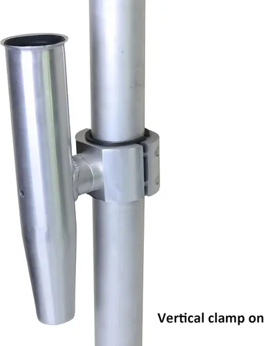 Miniatura 3 de Soporte de varilla de aluminio con abrazadera única en ajuste 1.5 ", 1.875 ", 2 "pulgadas horizontal o vertical Torre de barco de pesca/poste