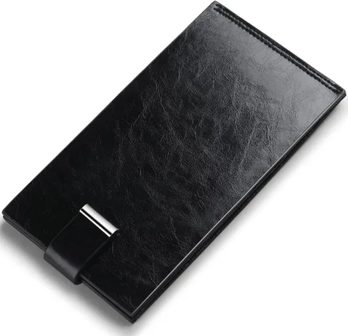 Miniatura 4 de Cartera de piel auténtica para mujer, con cremallera larga con cremallera RFID
