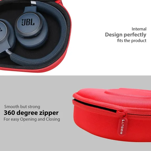 Miniatura 6 de LTGEM Estuche rígido para auriculares JBL - Marrón/ Rojo+Negro