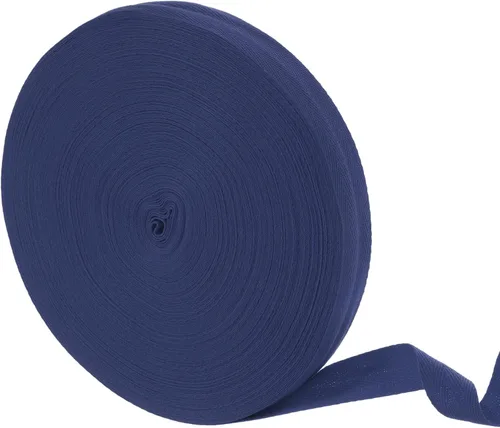 Miniatura 96 de uxcell Cinta de sarga de algodón de 50 yardas, cinta de espiga de 3/8 pulgadas para coser ropa, manualidades (azul)