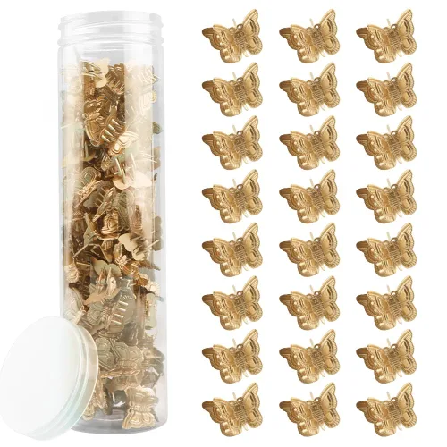 Miniatura 24 de AHONEY - 60 pinzas de mariposa mini para el cabello con caja de brillo, accesorios para el cabello estilo 90s Y2k para niñas y mujeres (Azul)