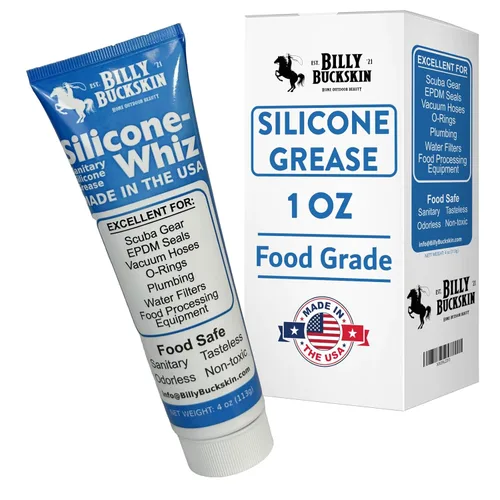 Billy Buckskin - Grasa de silicona de grado alimenticio para juntas tóricas, lubricante, mezclador, cinturones, equipo de procesamiento de