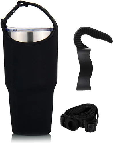 Miniatura 10 de Paquete de 2 soportes para vasos, funda de neopreno con correa, bolsa de 30 onzas para YETI, Rtic, Atlin, Ozark Trail, Rambler