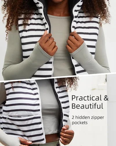 Miniatura 31 de Xeoxarel Chaleco acolchado corto con bolsillos para mujer (XS-XXL)