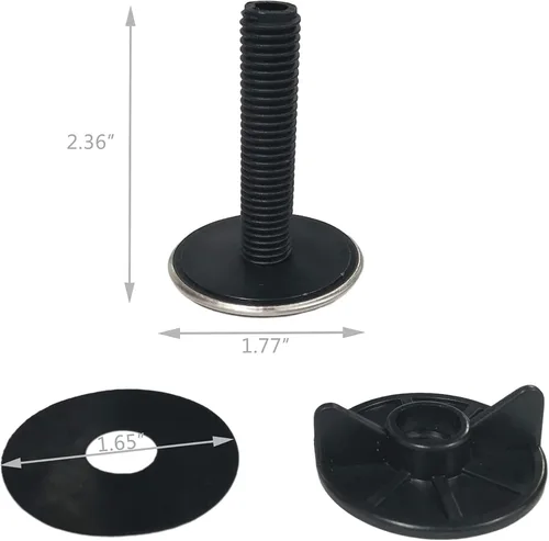 Miniatura 2 de 2 piezas de grifo de cocina cubierta de agujero de fregadero placa de orificio de grifo cubierta de tapón de metal cepillado acero inoxidable