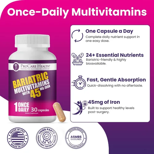 Miniatura 6 de Once Daily Bariatric Multivitamin Cápsula 45 mg de hierro 30