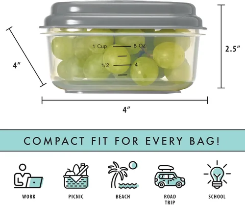 Miniatura 4 de Fit & Fresh Stak Pak Set, 6 piezas, plástico, multicolor