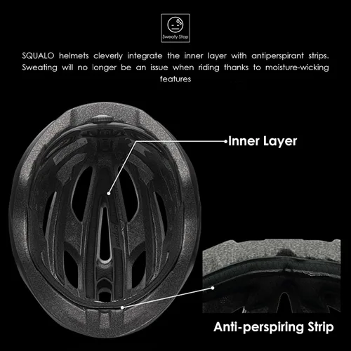 Miniatura 5 de SQUALO Victor - Casco de bicicleta para hombres y mujeres, casco de bicicleta con esfera de ajuste unisex para adultos, casco de ciclismo