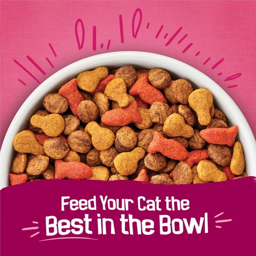 Miniatura 7 de Purina Friskies - Remolinos de salsa con sabores de pollo, salmón y salsa, comida seca para gatos, bolsa de 3.15 libras