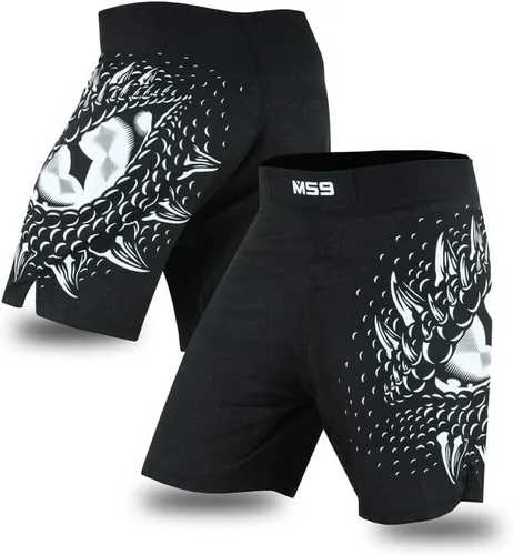 Miniatura 5 de MS9 Pantalones cortos de artes marciales mixtas para hombres, Grappling Kick Boxing BJJ Boxing