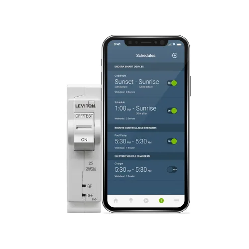 Miniatura 10 de Leviton Disyuntor inteligente de 2ª generación con control remoto, GFCI, 1 polo, 20 amperios, 120 voltios, clasificación de interrupción de 10kA