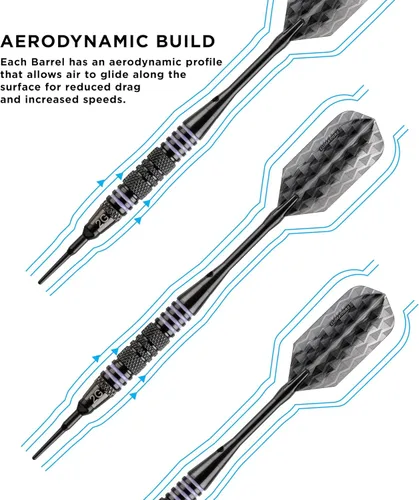 Miniatura 10 de Bobcat Adjustable Weight Soft Tip Darts with Storage/Travel Case