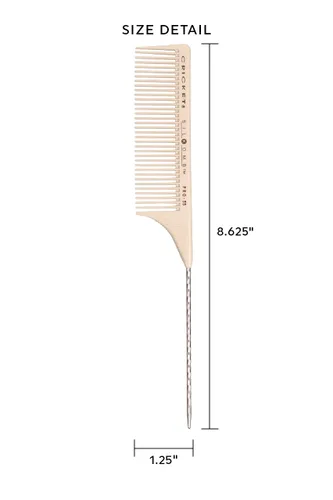 Miniatura 3 de Cricket Silkomb Pro-55 Peine de cola de rata de diente ancho profesional para estilista para burlas, seccionar, separar, elevar, tejer, peinar