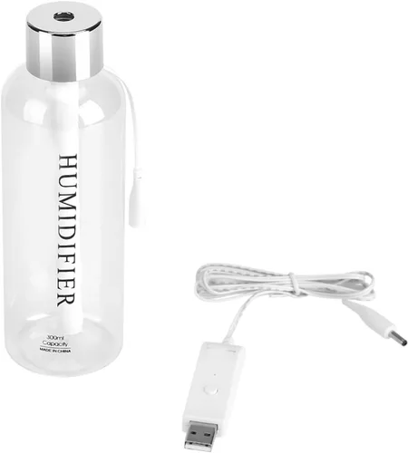 Milltrip Humidificador portátil de niebla fría, mini humidificador portátil, humidificadores de botella de agua USB de 10.1 fl oz, humidificadores