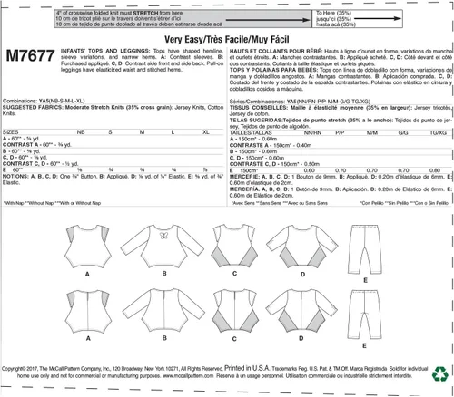 Miniatura 7 de McCall Patterns - Patrón de costura para bebés, YA5 (Nbn-SML-Med-LRG-XLG)
