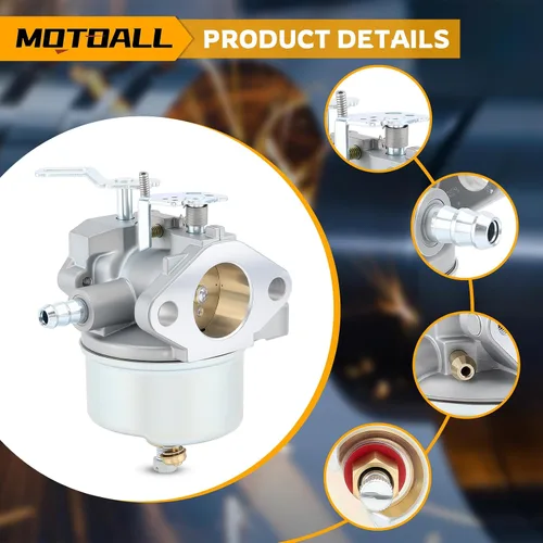 Miniatura 4 de Carburador MOTOALL para quitanieves 640349 640052 640054 632334A 632334 para John Deere 526 726 732 826 1032 Carburador ajustable HM80-155392P