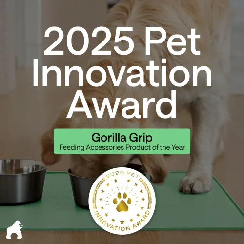 Miniatura 6 de GORILLA GRIP - Alfombrilla de silicona 100% impermeable con bordes elevados, sin BPA, para mascotas, tapetes para comida de perros y gatos, contiene