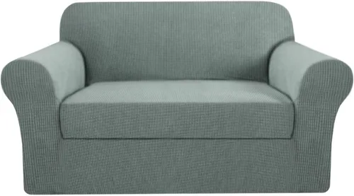 Miniatura 20 de H.VERSAILTEX Funda de Sofá de Alta Elasticidad de 2 Piezas Fundas de Sofá Elegante Funda/Protector de Muebles Suave con Tela de Patrón a Cuadros