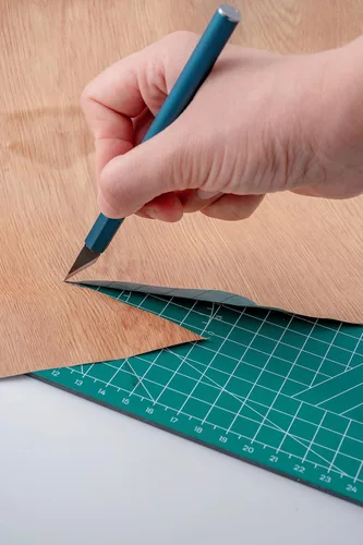 Miniatura 7 de FOSHIO Paquete de 2 cuchillos Exacto, cuchillo de pasatiempo azul con 10 cuchillas Exacto, cuchillo de manualidades con tapa de seguridad, cuchillo