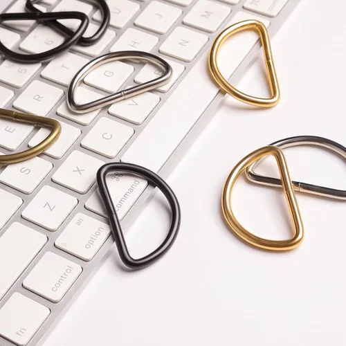 Miniatura 6 de 40 piezas de anillos en D de 1-1/2" (38mm) soldados de metal fuerte colores mixtos semi-circulares para collares de mascotas, hardware, anillos