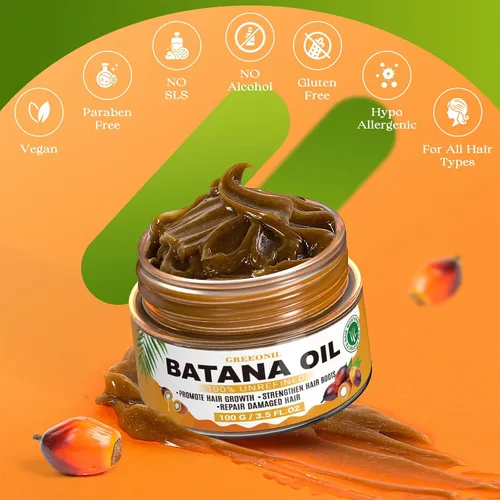 Miniatura 5 de GREEONIL Aceite de batana para el crecimiento del cabello, 100 % puro, prensado en frío, tratamiento orgánico para el cabello y cuero cabelludo