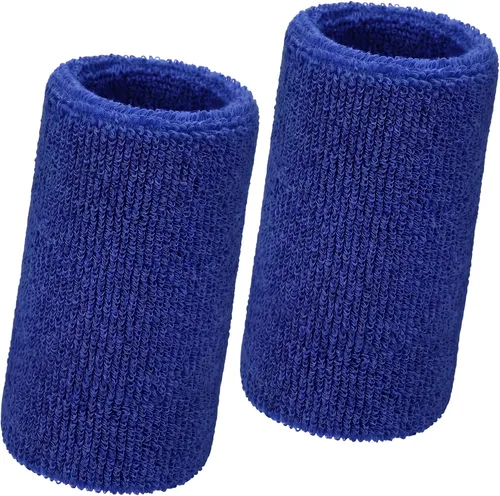 Miniatura 14 de WILLBOND 2 muñequeras de 6 pulgadas para hombres y mujeres, bandas de algodón atléticas de humedad para tenis, baloncesto, correr