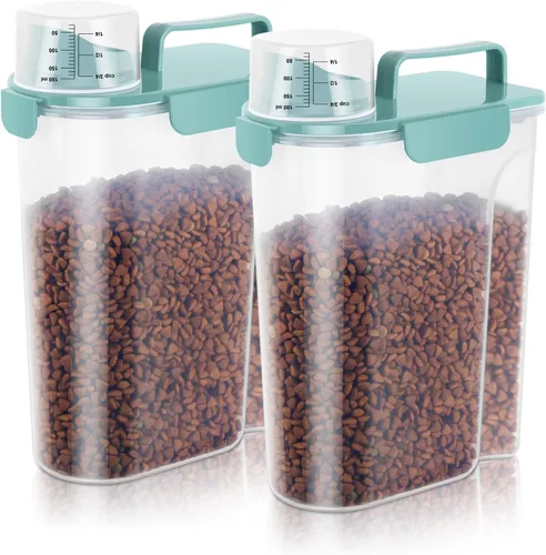 Miniatura 20 de LEAWALK Recipiente de almacenamiento de alimentos para perros, boquilla grande mejorada sin BPA, contenedores de plástico de almacenamiento
