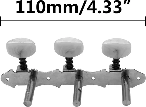 Miniatura 6 de Afinadores de cuerdas de guitarra clásica, cabezales de máquina, clavijas de afinación, clavijas 3L3R 1:14 compatibles con guitarra clásica